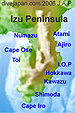 map of Izu Peninsula - Izu Hanto